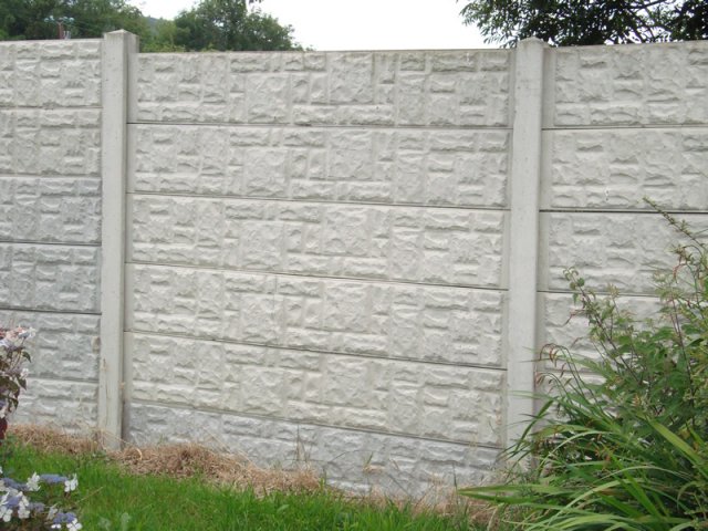 Brick Faced Gravel Board Fence in Concrete Posts Glenealy